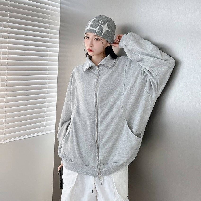 雙開拉鍊高領外套高領外套