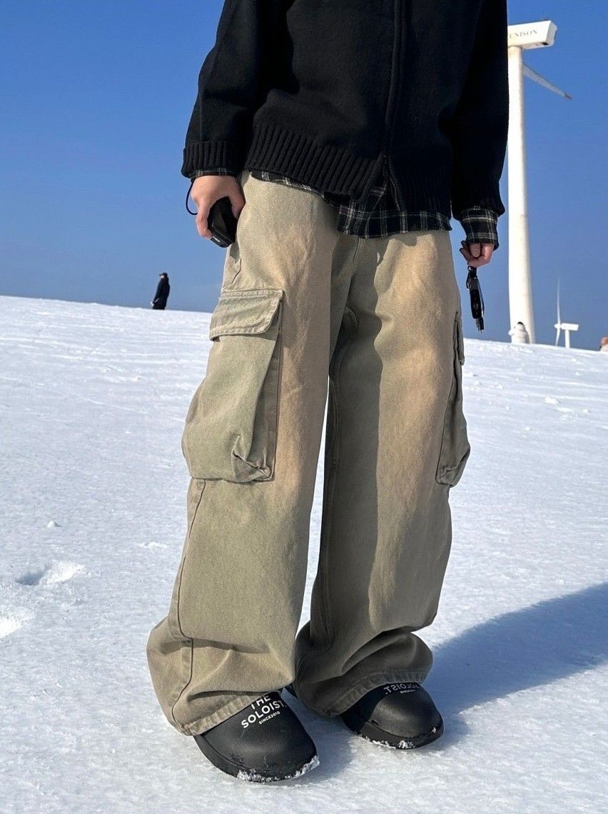 刷舊口袋牛仔褲