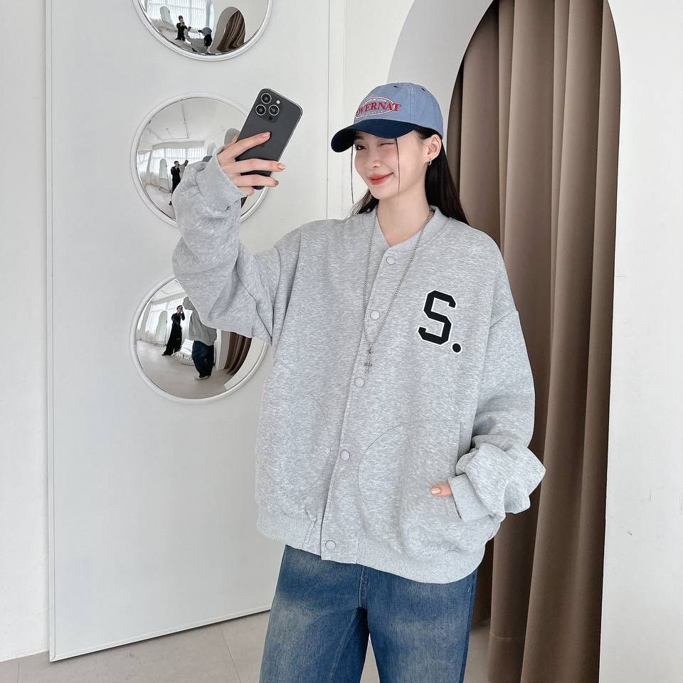 SPORT棒球風刺繡罩衫