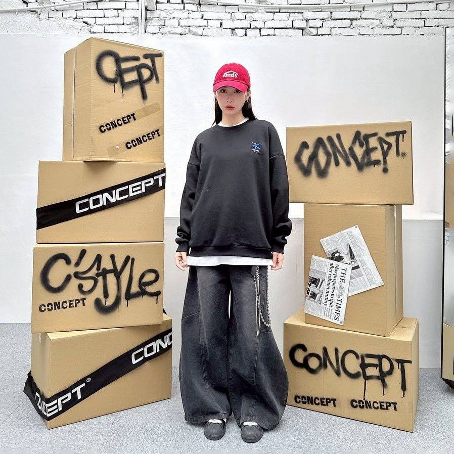 立體剪裁車線刷白彎刀褲