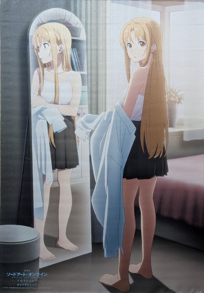 【刀劍神域】無星夜的詠嘆調 BD 購入特典 亞絲娜 B2掛軸