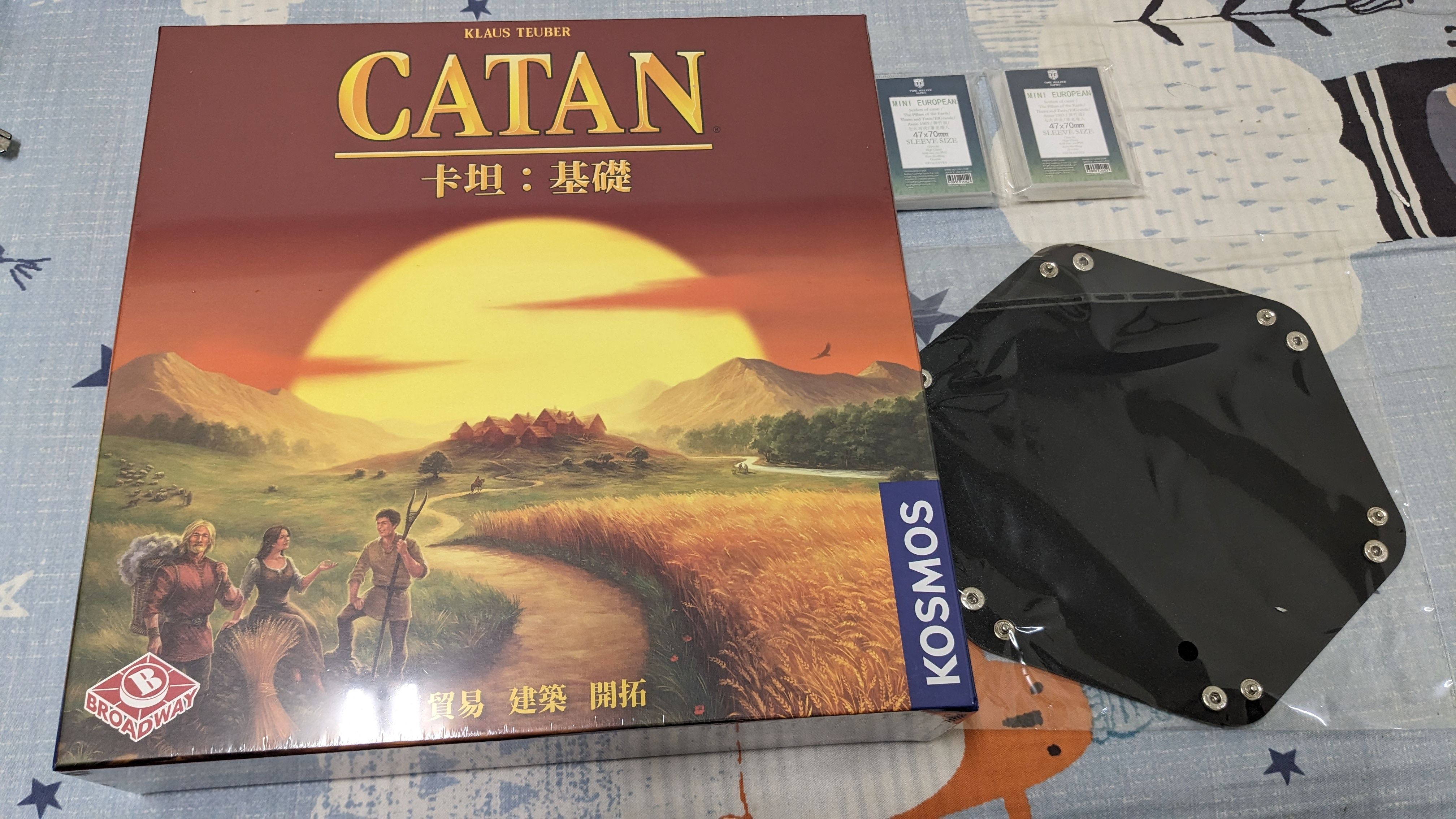 卡坦島 僅拆外盒 附牌套+骰盤