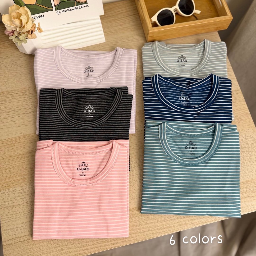 【MUMU現貨】「90-130」中小童條紋發熱衣 6 colors