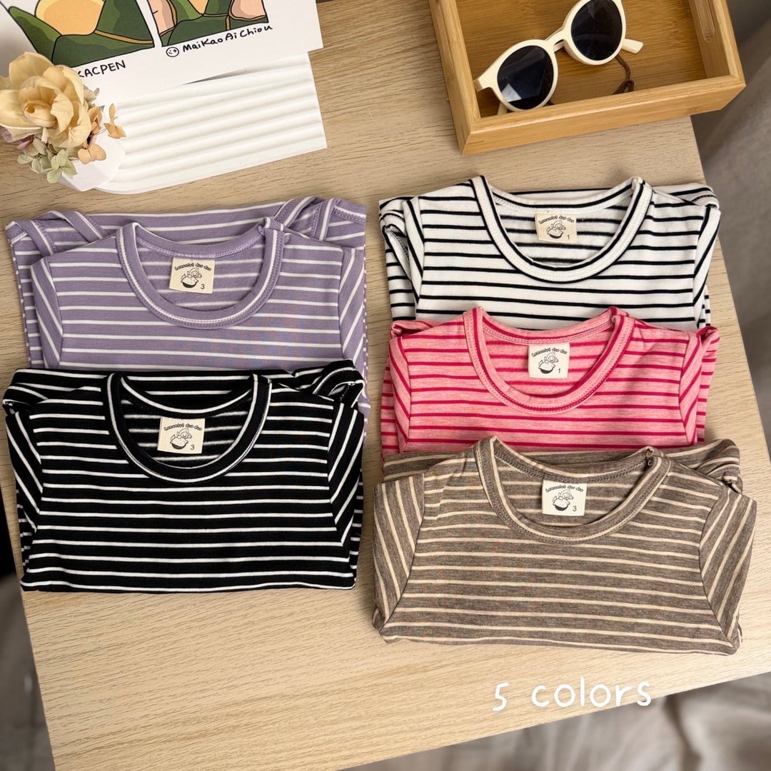 【MUMU現貨】「66-90」寶寶條紋發熱包屁衣 5 colors