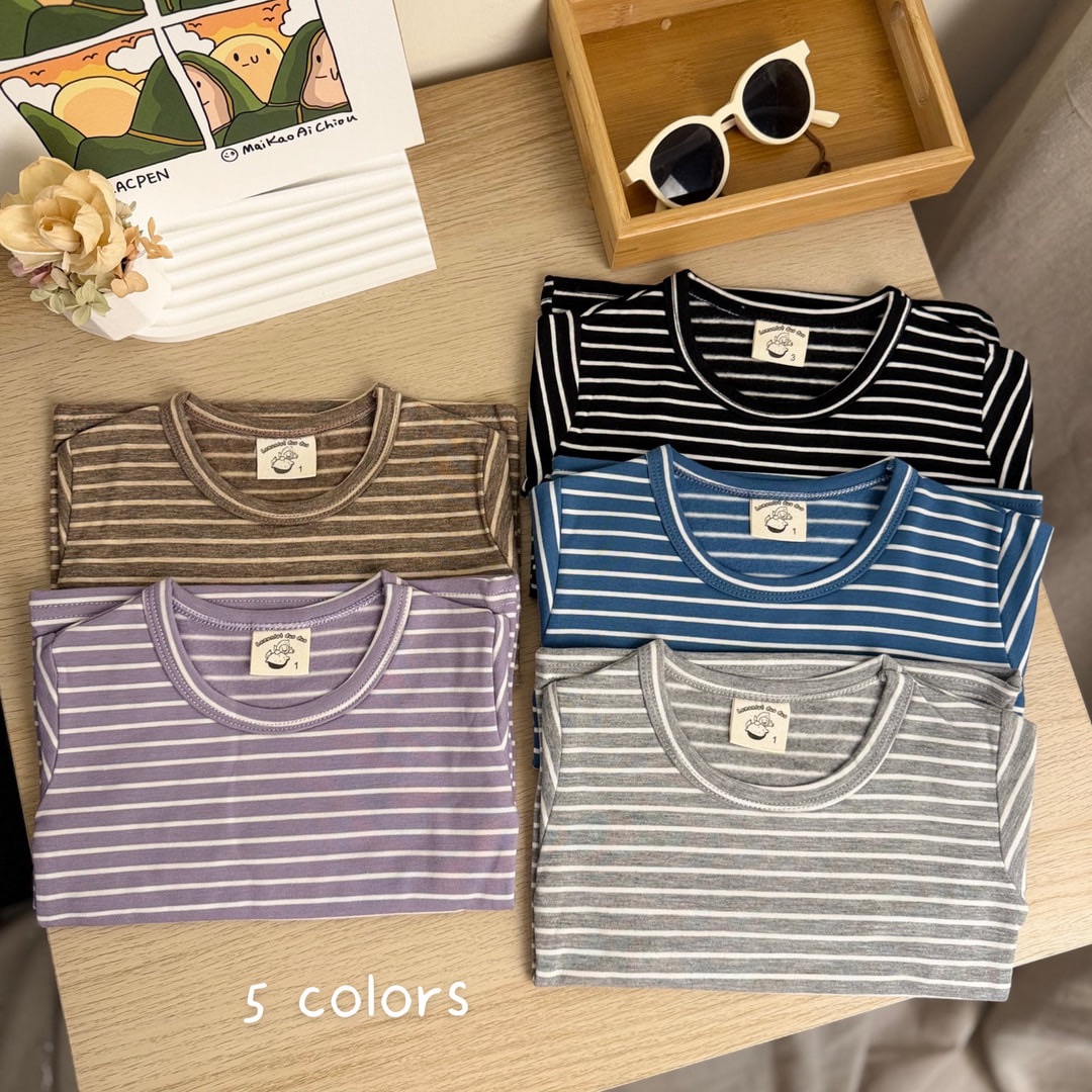 【MUMU現貨】「66-90」寶寶條紋發熱衣 5 colors