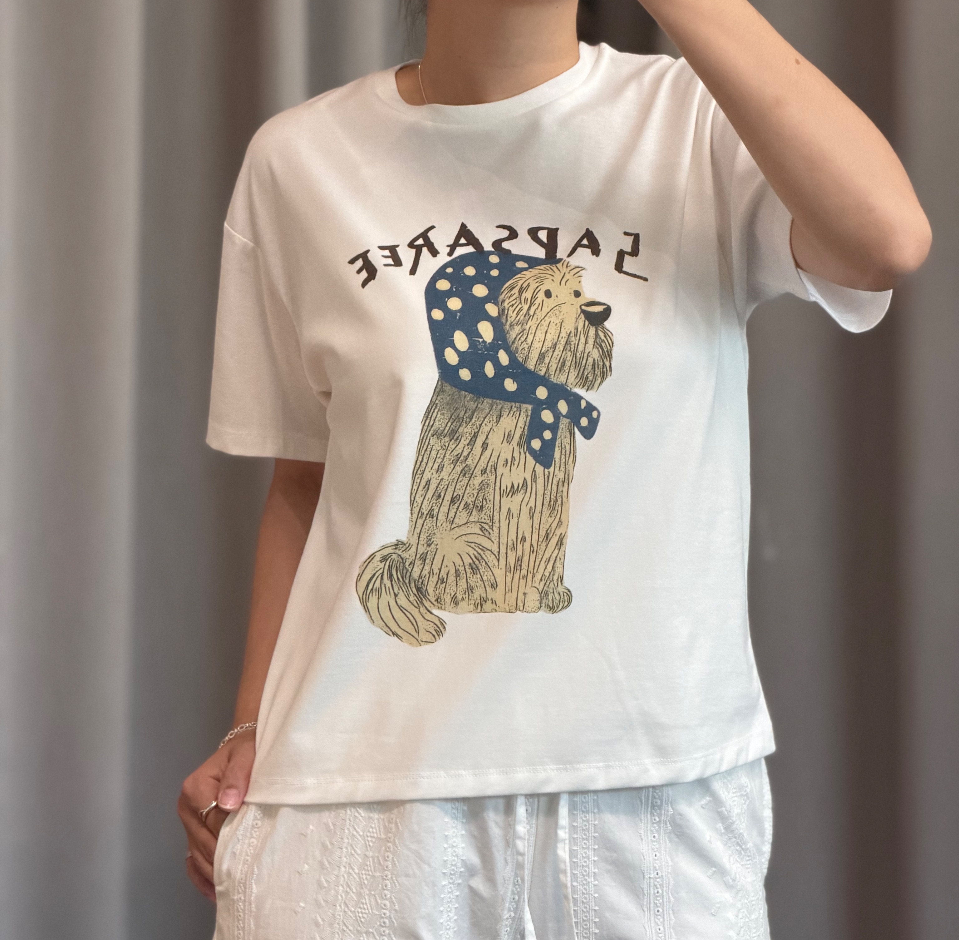 🇰🇷正韓小狗點點帽短T