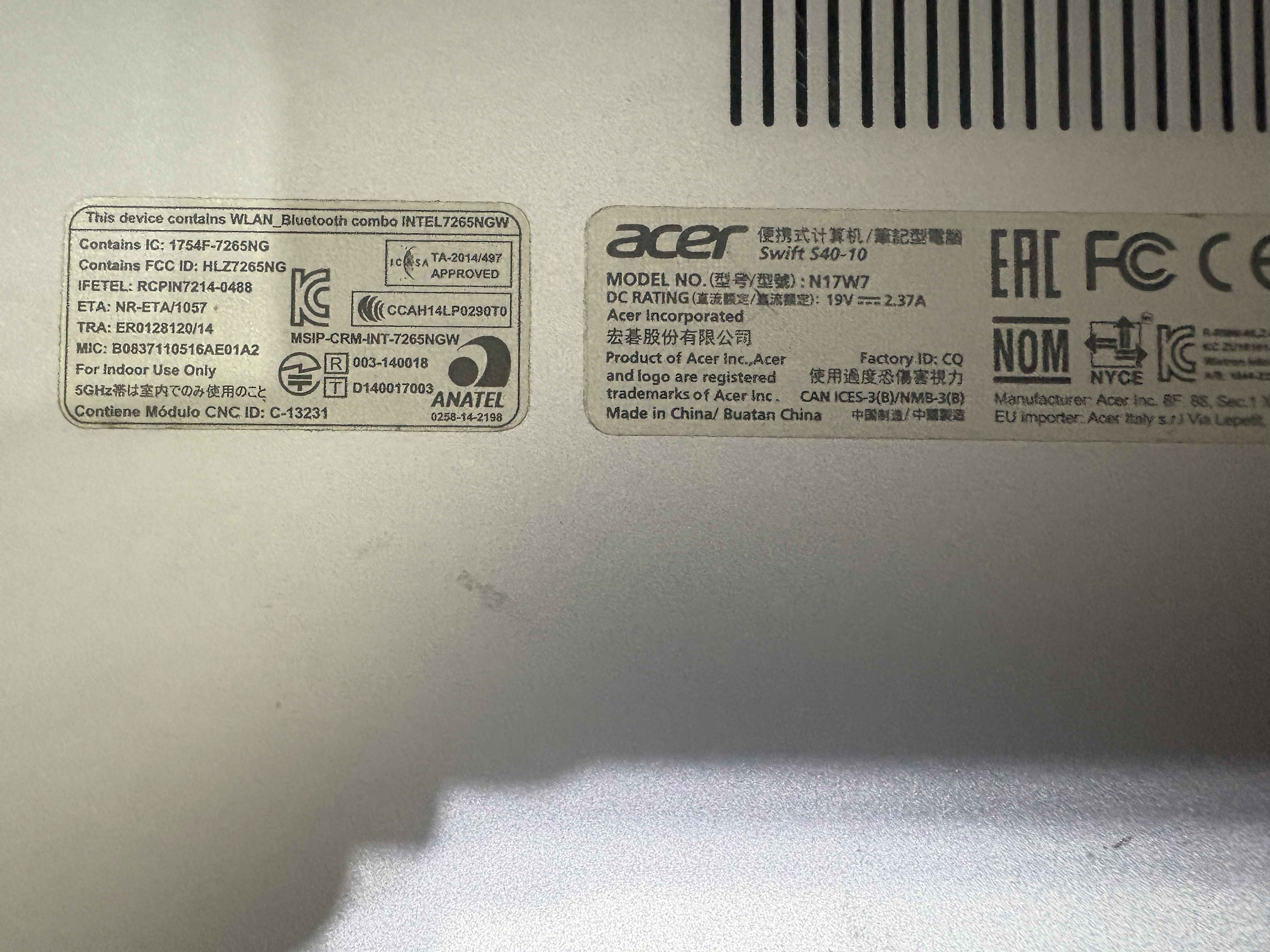 Acer Swift3 S40-10-32Z3