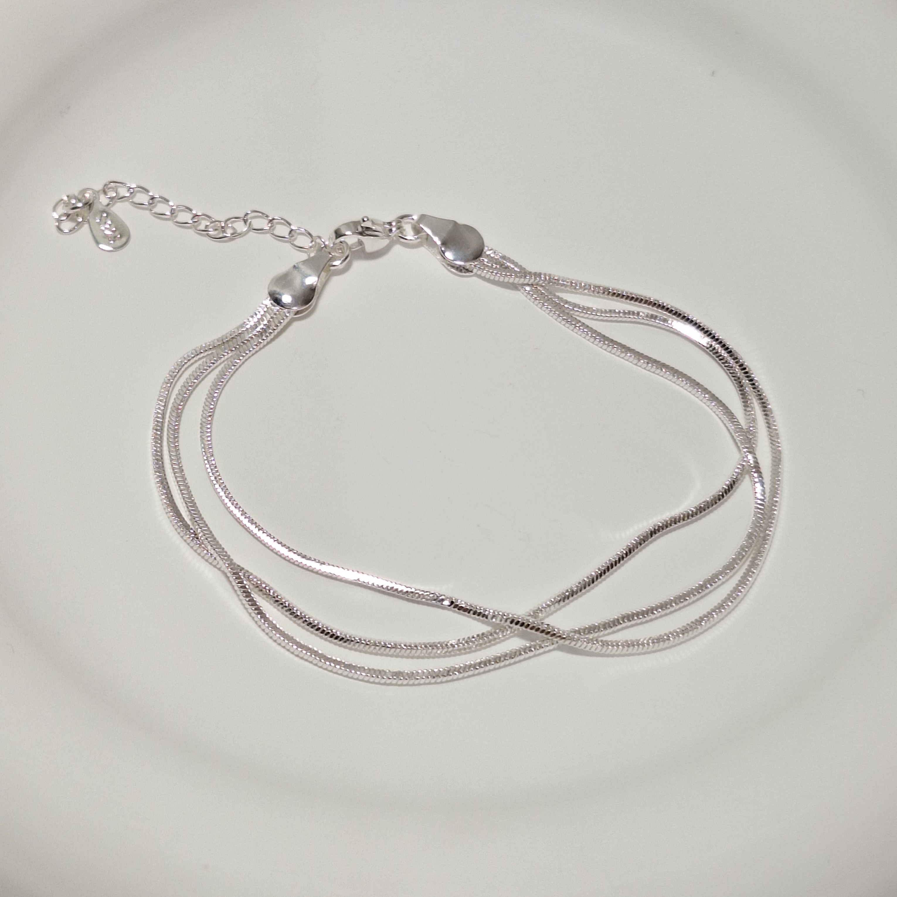 《925純銀》氣質簡約多層手鍊