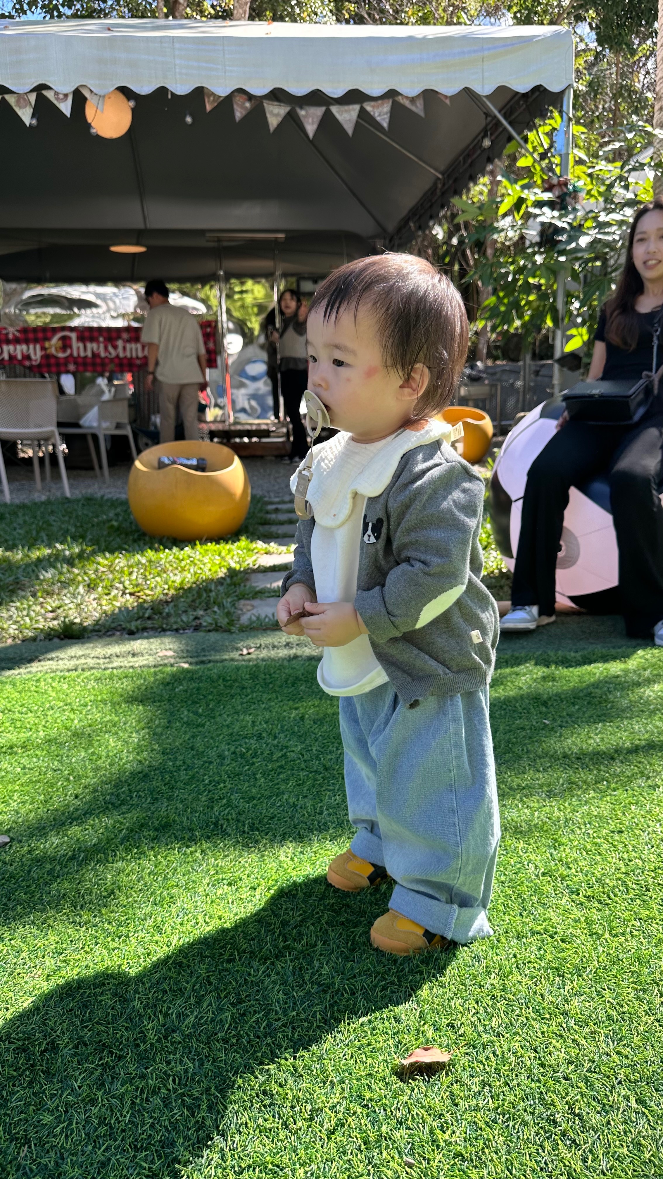 韓國歐爸套裝/刺繡狗狗針織外套/刺繡狗狗T/水洗牛仔褲