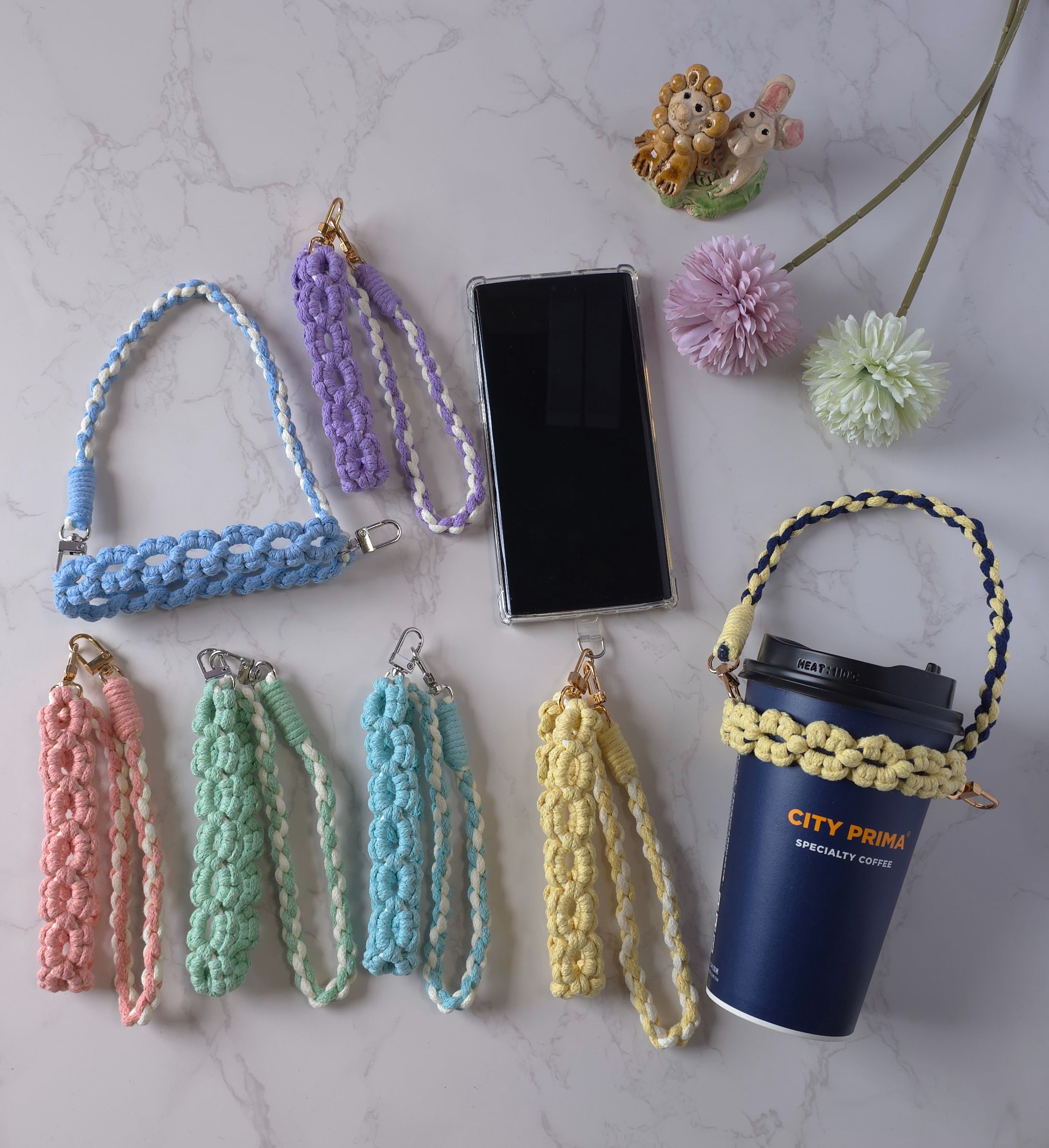 Kathy Lai HOMEMADE｜兩用編繩  手機短繩飲料提繩