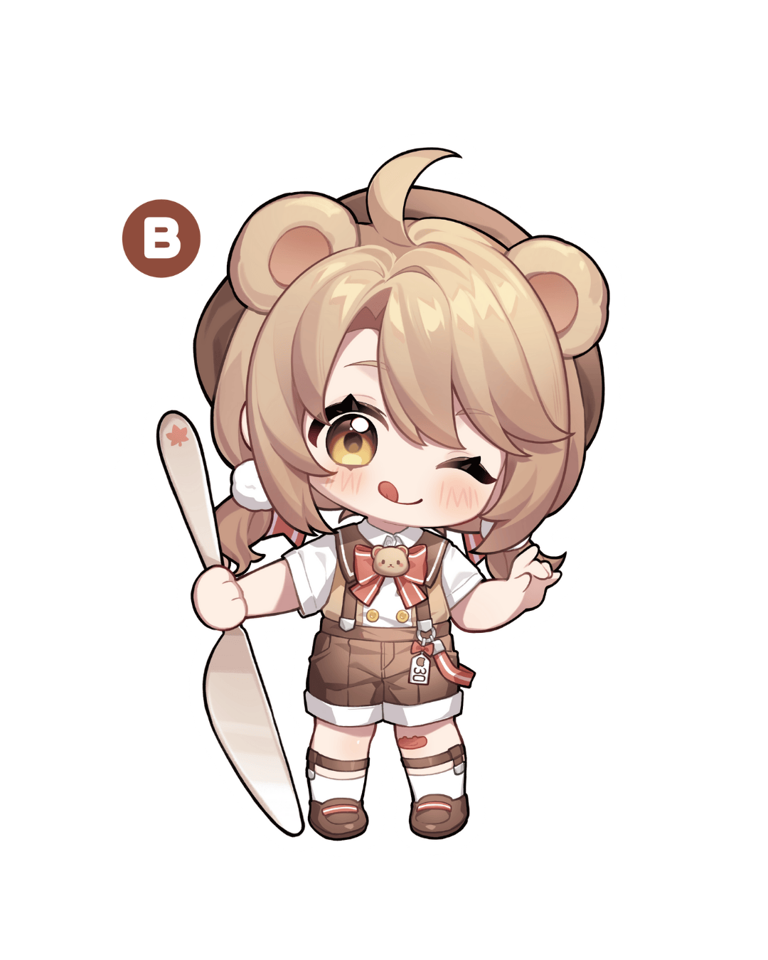 熊熊壓克力飯友B款