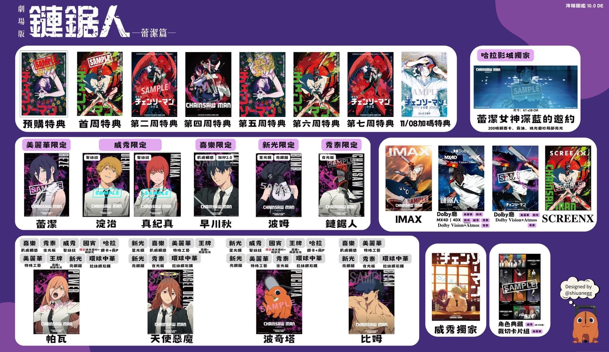 鏈鋸人各式海報、特典