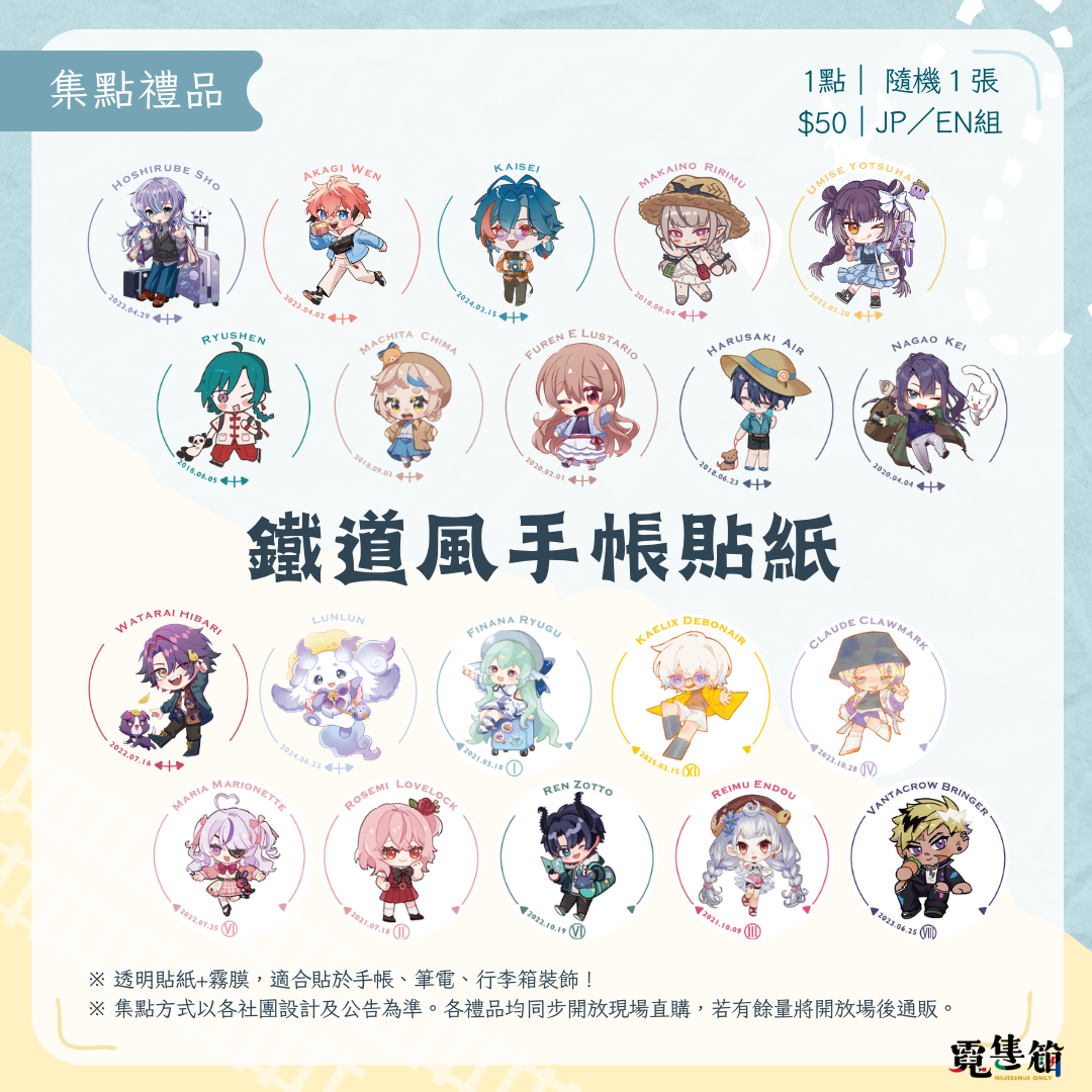 鐵道風手帳貼紙