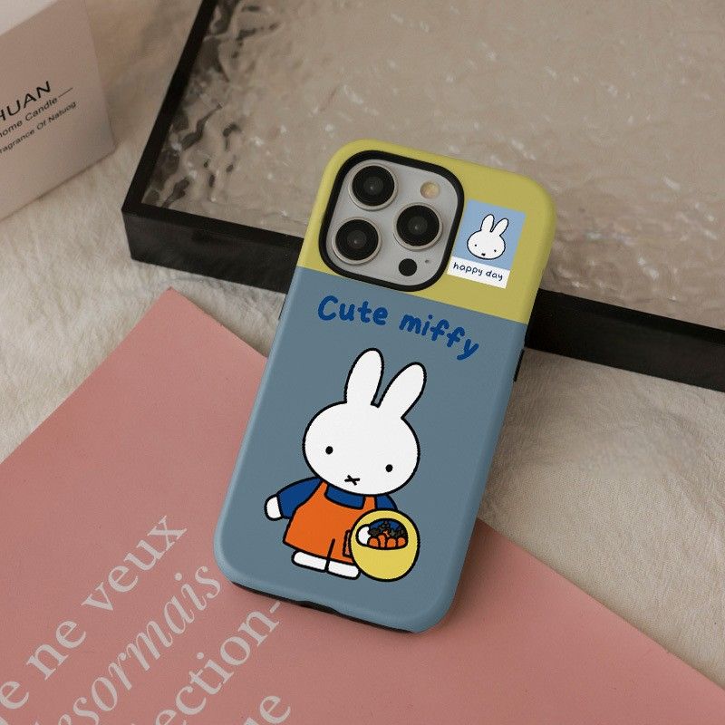 11 p.m.| 可愛復古藍米菲兔 二合一 磁吸 iPhone手機殼（11-17，有11pro/plus/16e/air
