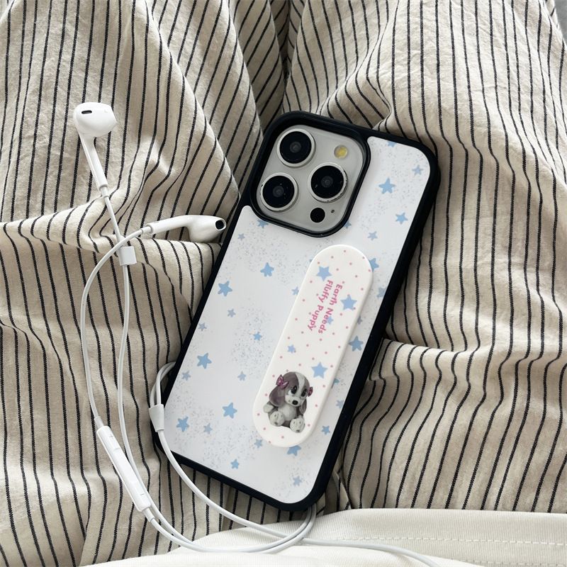 11 p.m.| ins藍色星星 小狗ok貼布造型支架 iPhone手機殼