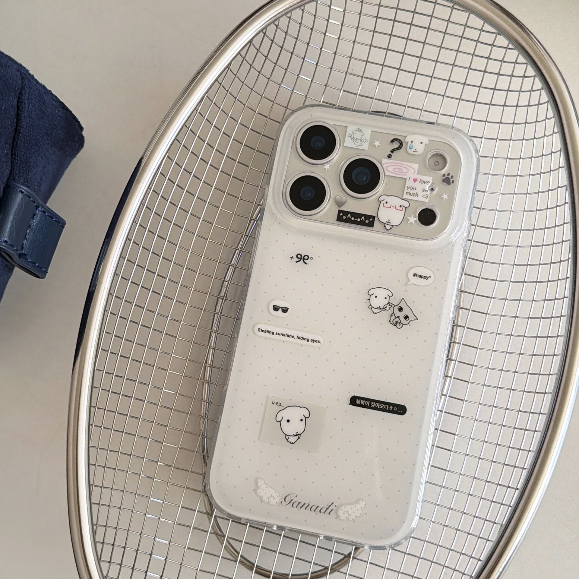 11 p.m.| ins點點 小狗對話框 鏡頭插圖 iPhone手機殼（14-17）