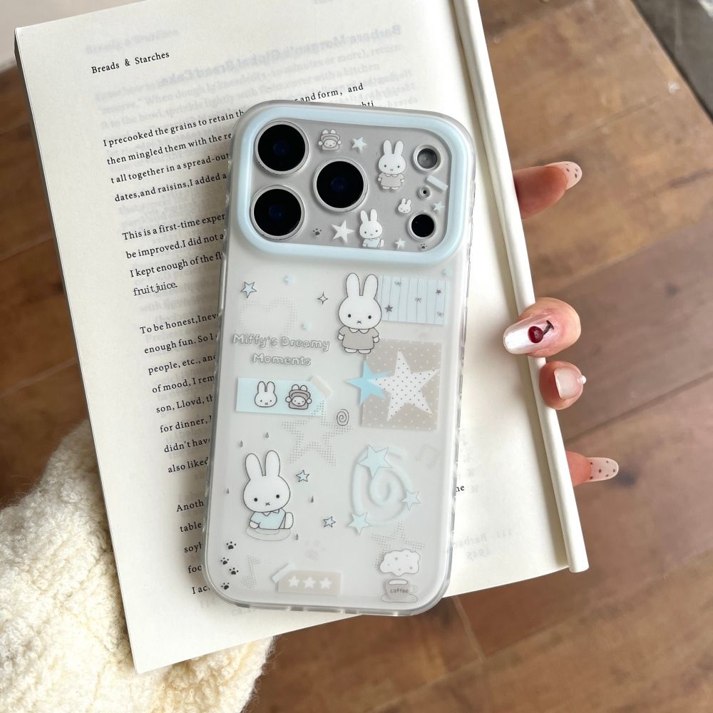 11 p.m.| ins 星星米菲兔 鏡頭插圖iPhone手機殼（14-17）