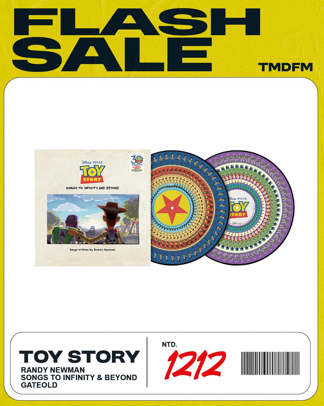 【 玩具總動員 】30周年紀念動畫膠：Songs To Infinity ＆ Beyond 動態圖膠