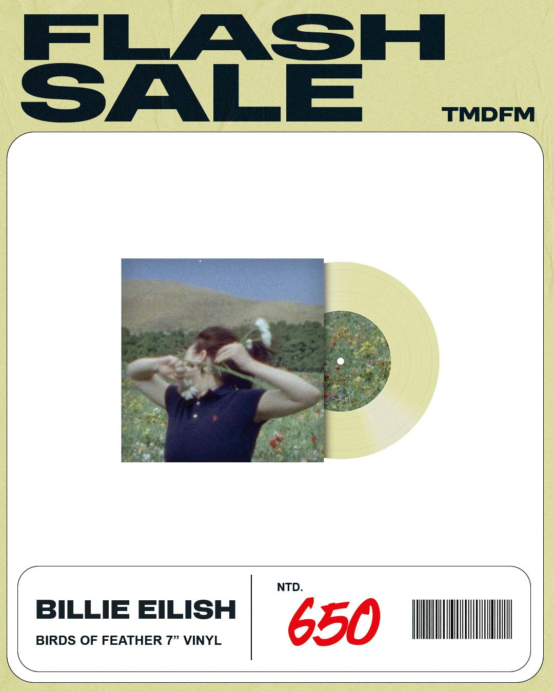 Billie Eilish《BIRDS OF A FEATHER》7吋彩膠