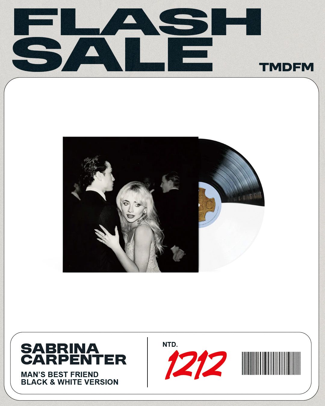 Sabrina Carpenter【 Man’s Best Friend 】黑白雙色膠