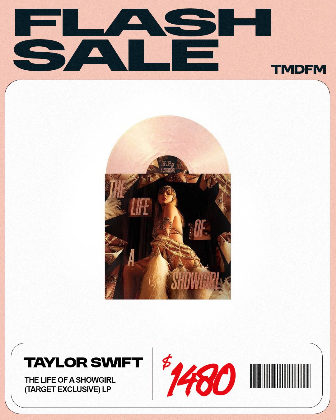 Taylor Swift【 The Life Of A Showgirl 】Target 限定閃亮粉膠