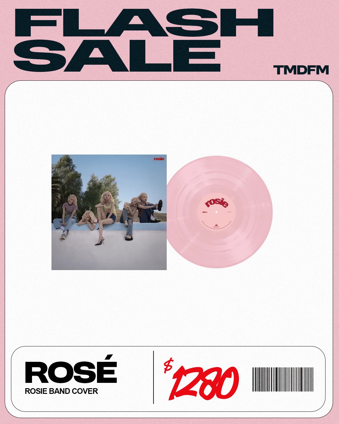 ROSÉ - 1ST STUDIO ALBUM [ROSIE] 粉色膠 （BAND COVER）