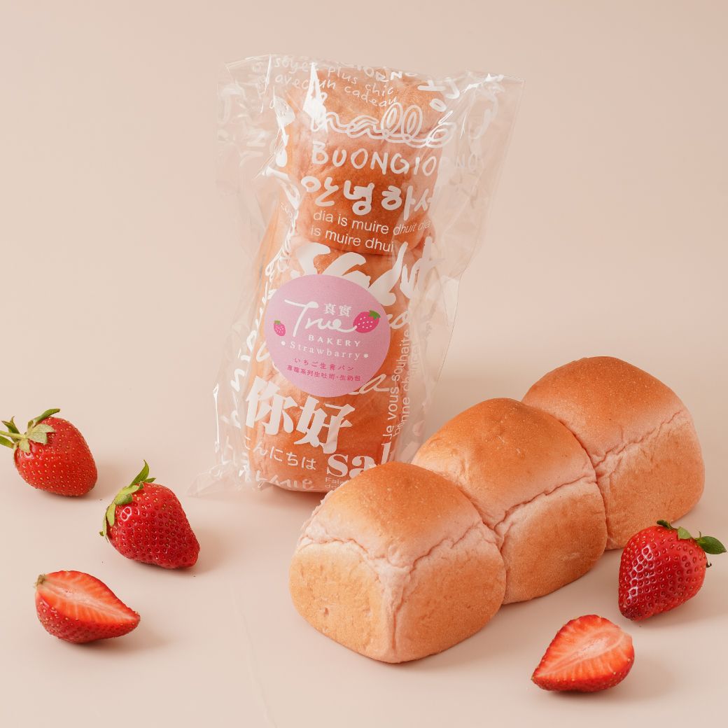 草莓奶酥生奶包