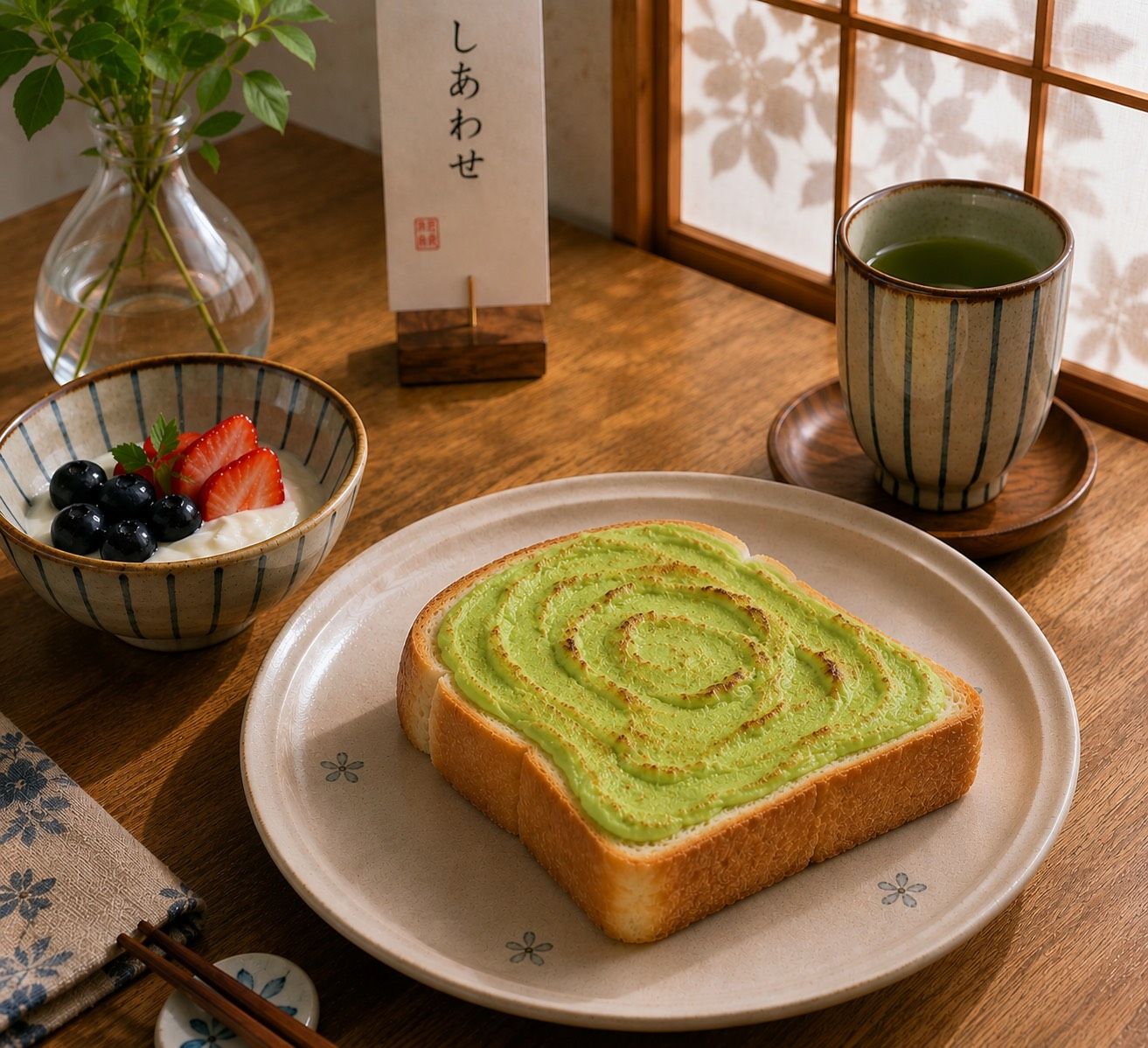 小山園抹茶奶酥醬厚切生吐司