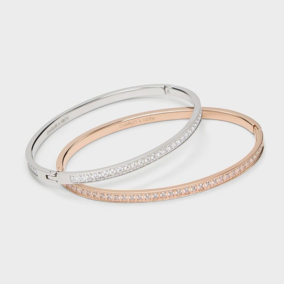 CHARLES ＆ KEITH 小CK 無邊星穹系列 手環 簡約設計 銀色 玫瑰金色
