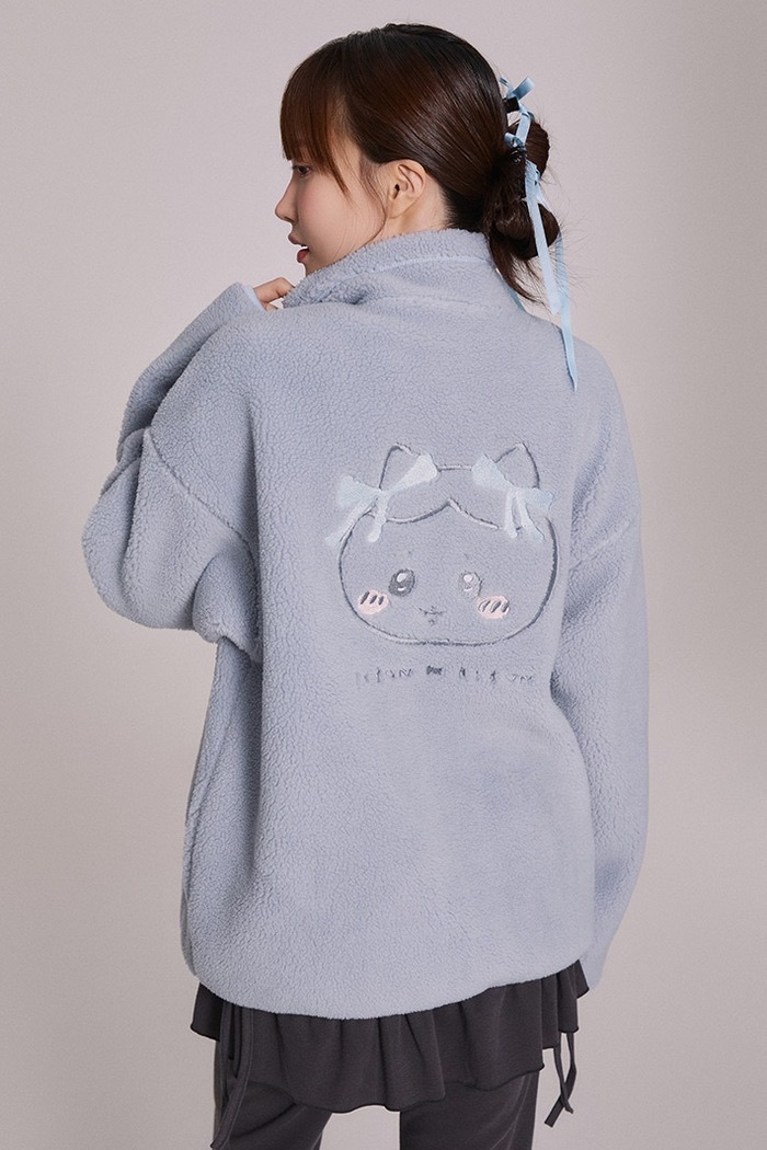 小八 SPAO 緞帶款抓絨外套