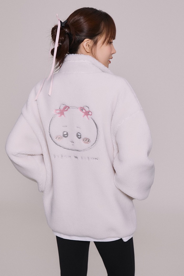 吉伊 S P A O 緞帶款抓絨外套