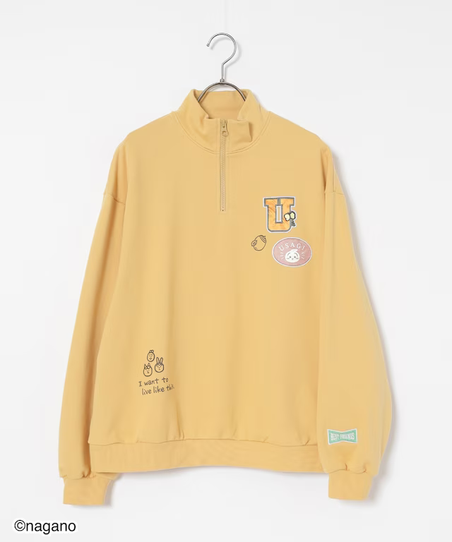 拉鍊領長袖上衣/烏薩奇