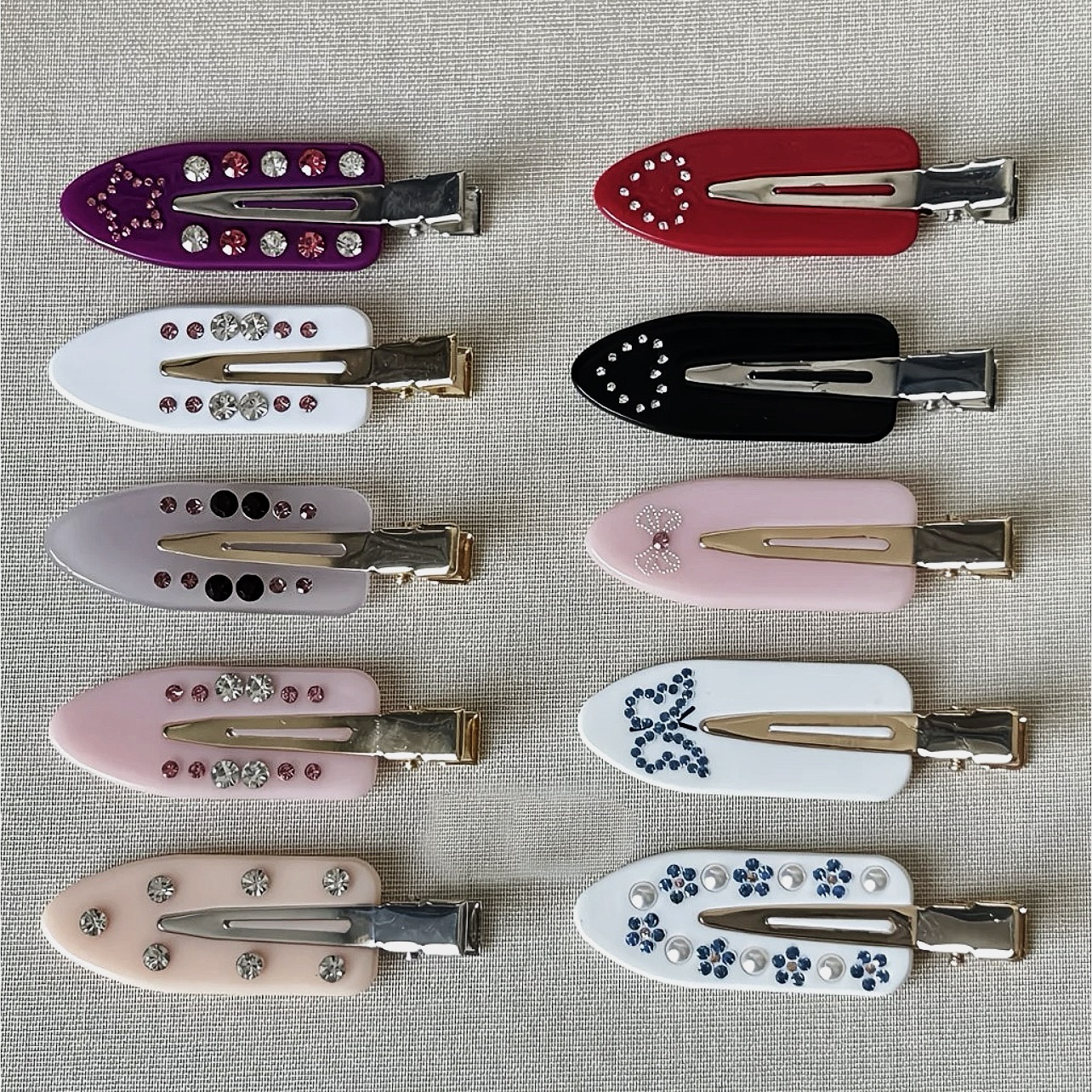 ☆Y2K水鑽瀏海髮夾ָ 𖤐