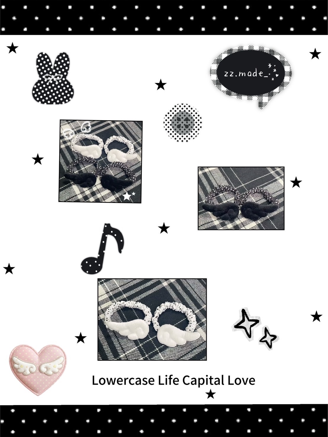 少女波點翅膀髮圈🎶（預購）