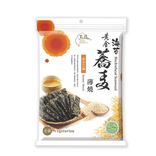 【福穀樂】黃金蕎麥海苔薄燒（全素）