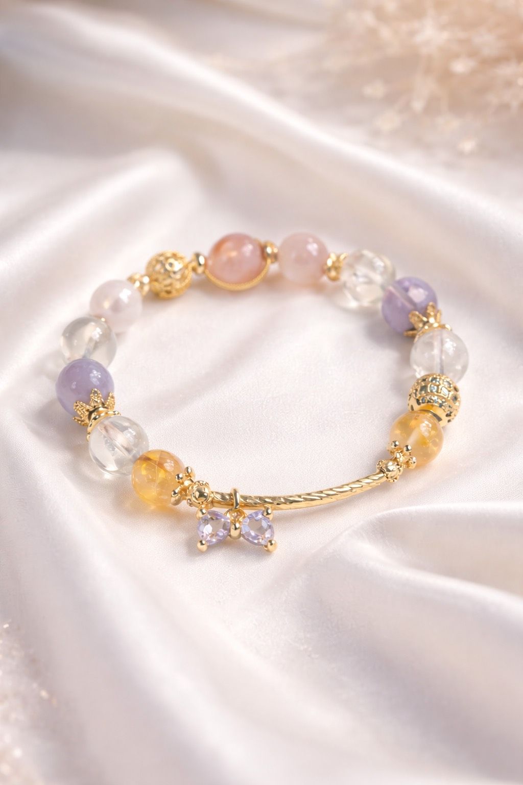 蝴蝶結水晶手鍊