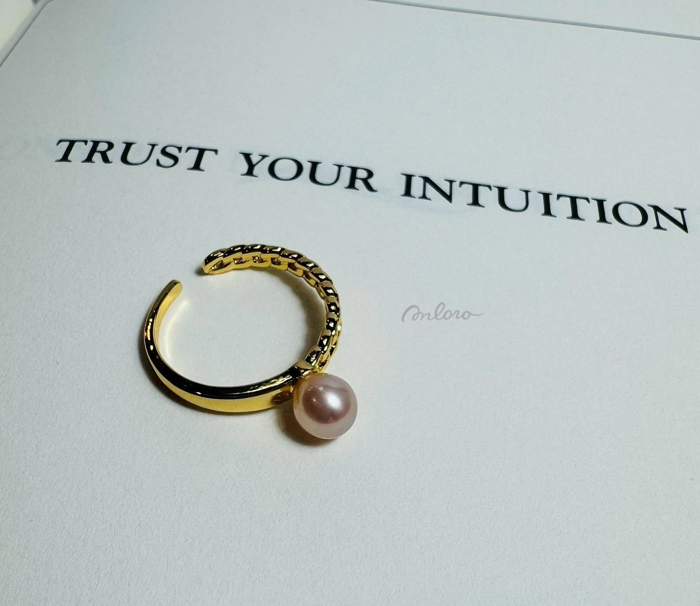 直覺之光 · 鍊紋珍珠戒