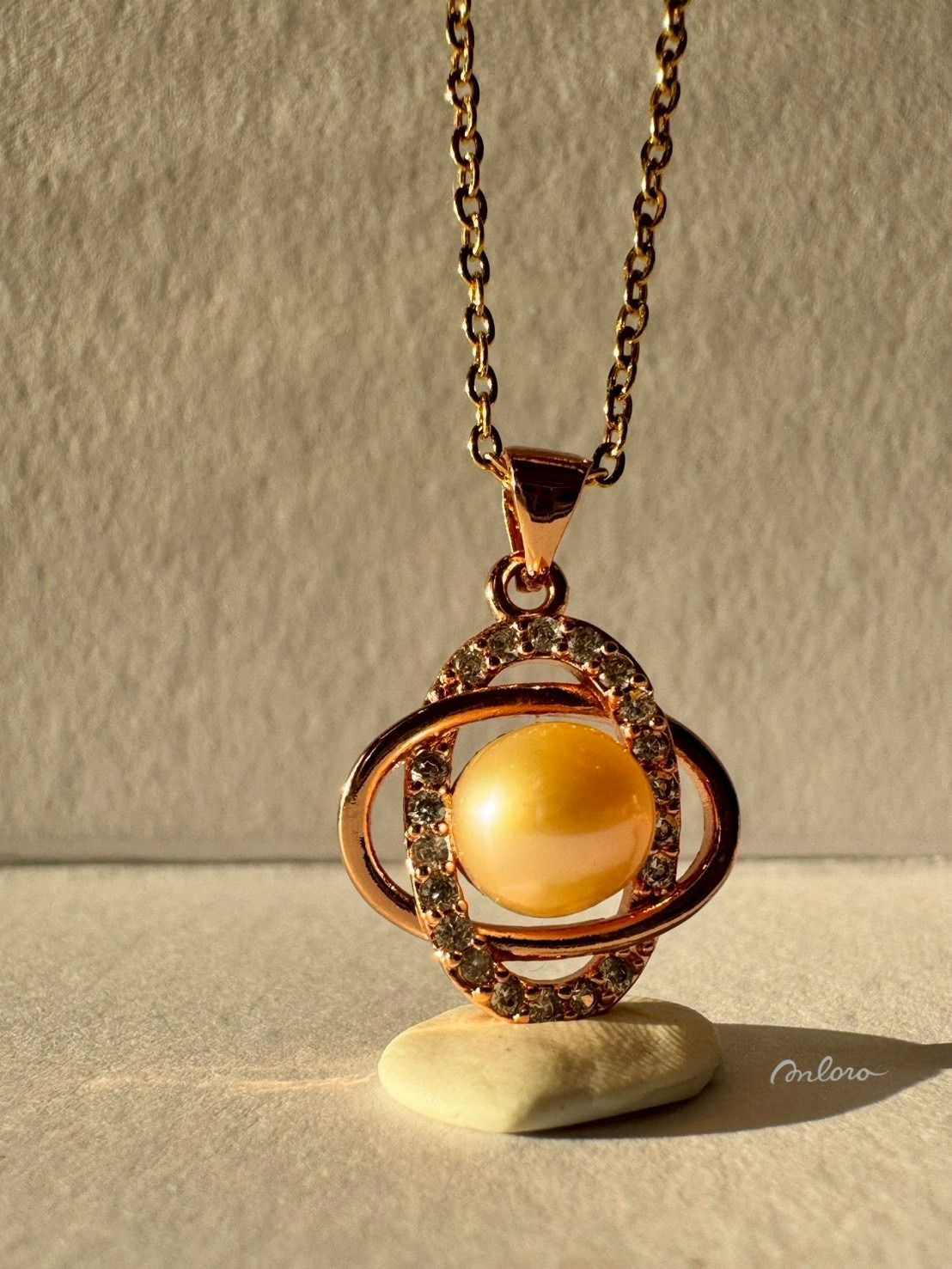 四葉草玫瑰金吊墜