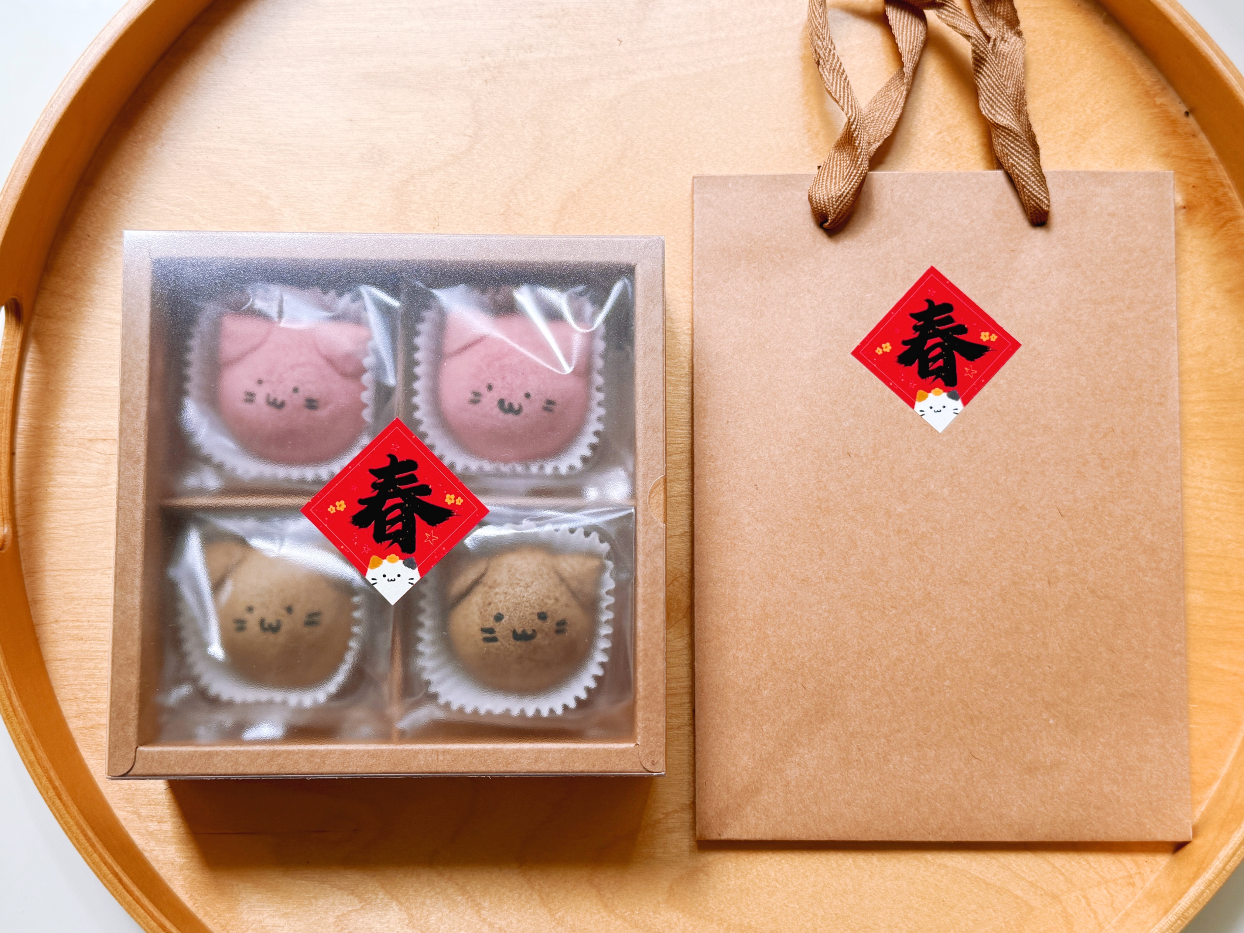貓之酥禮盒四入組-春節限定版（買禮盒就送春聯）