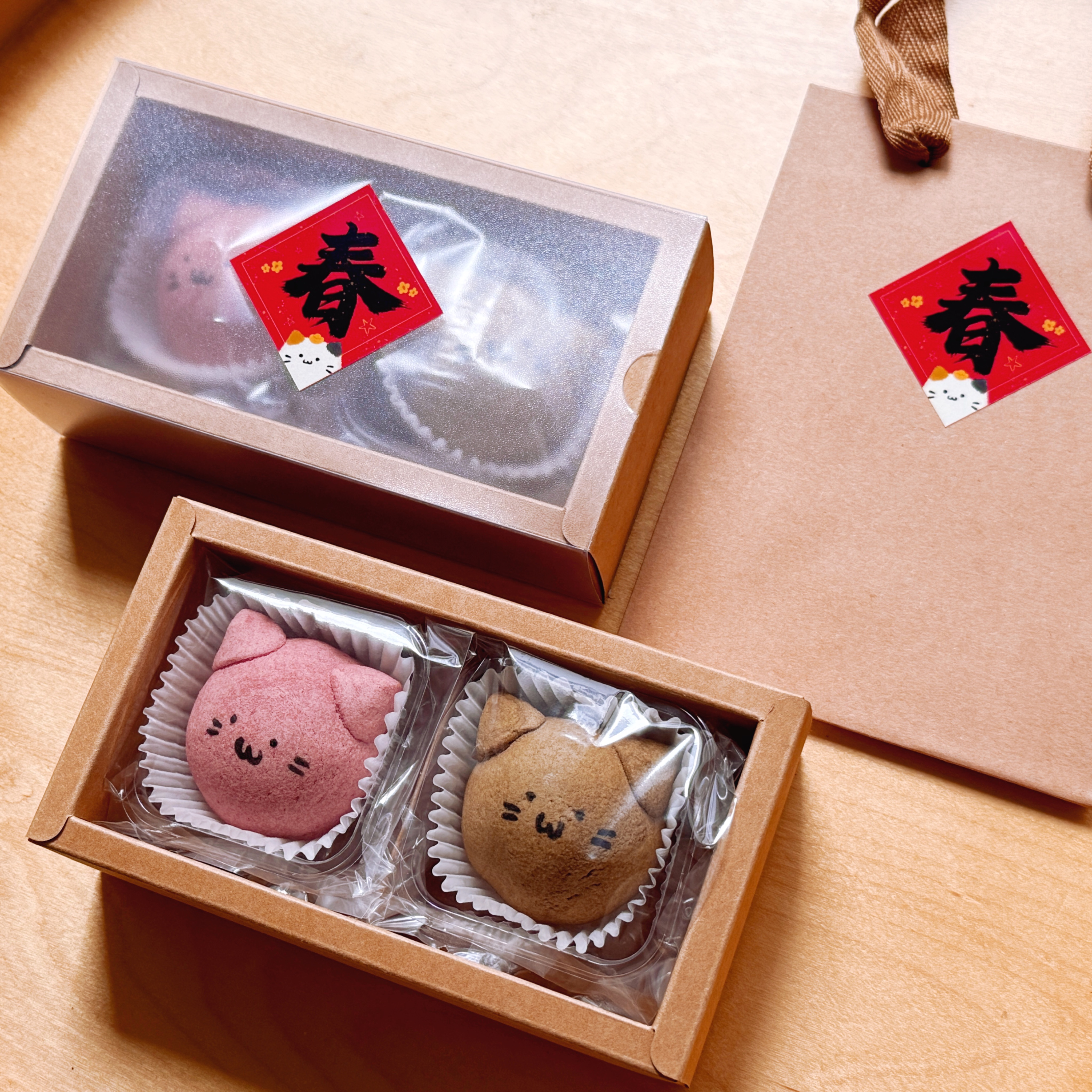 貓之酥禮盒兩入組-春節限定版（買禮盒就送春聯）
