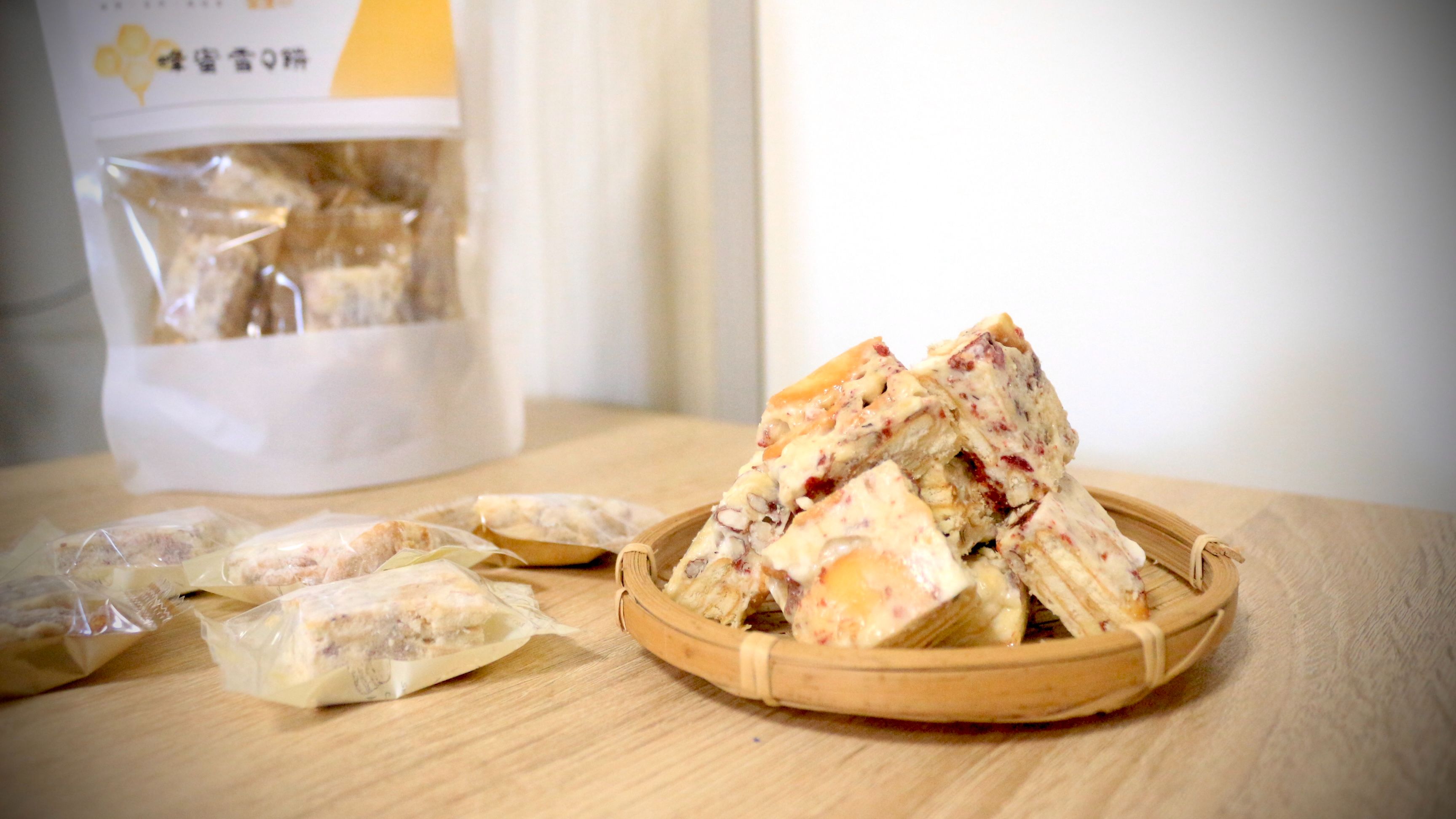 自家蜂蜜製手工雪花餅