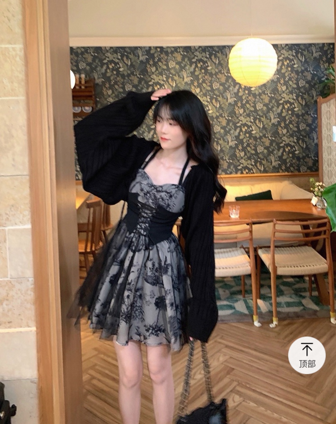 全新 Blovelan 甜辣 吊帶短裙 顯瘦綁帶a字連衣裙