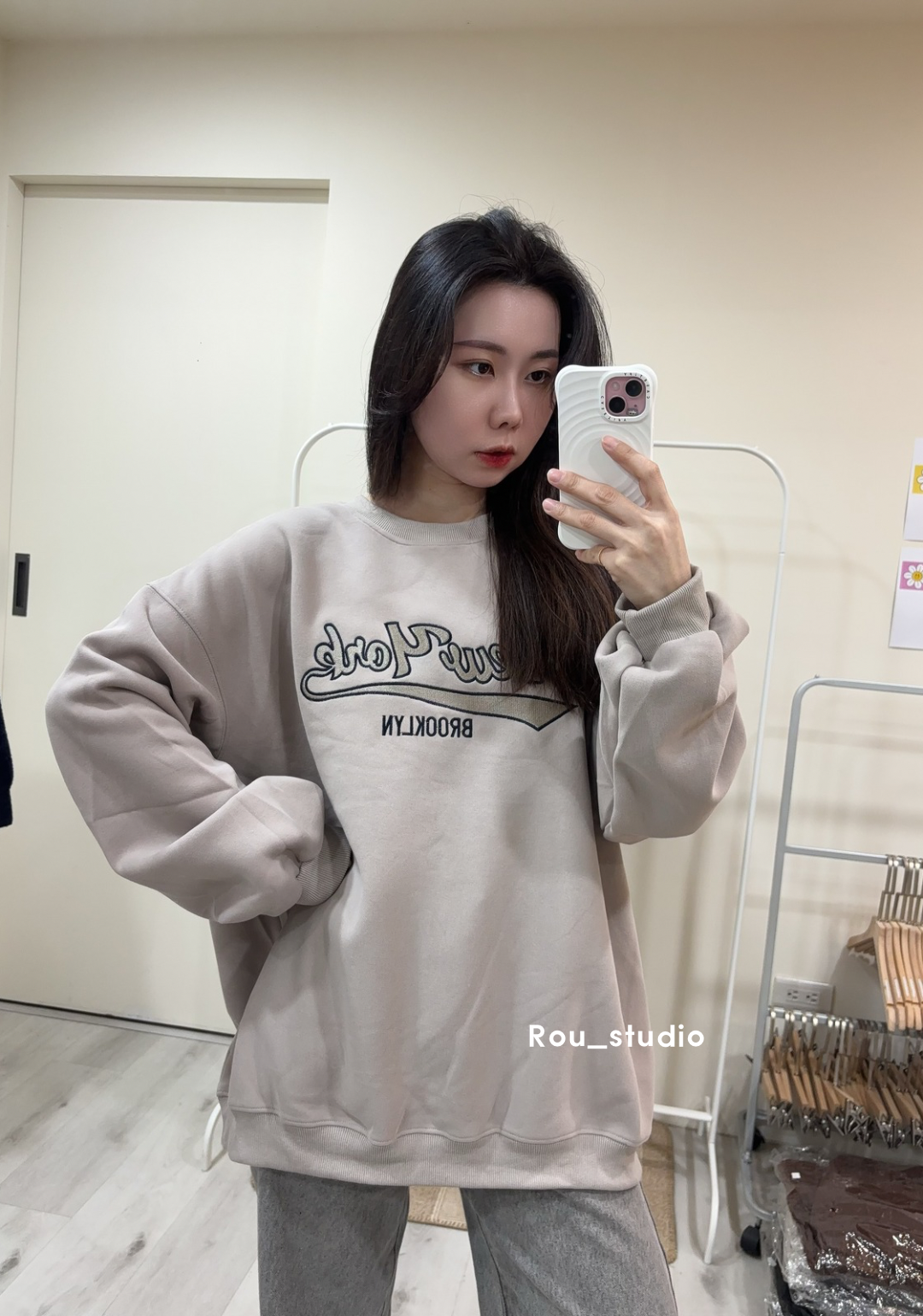 Oversize美式字母上衣/男女通穿款