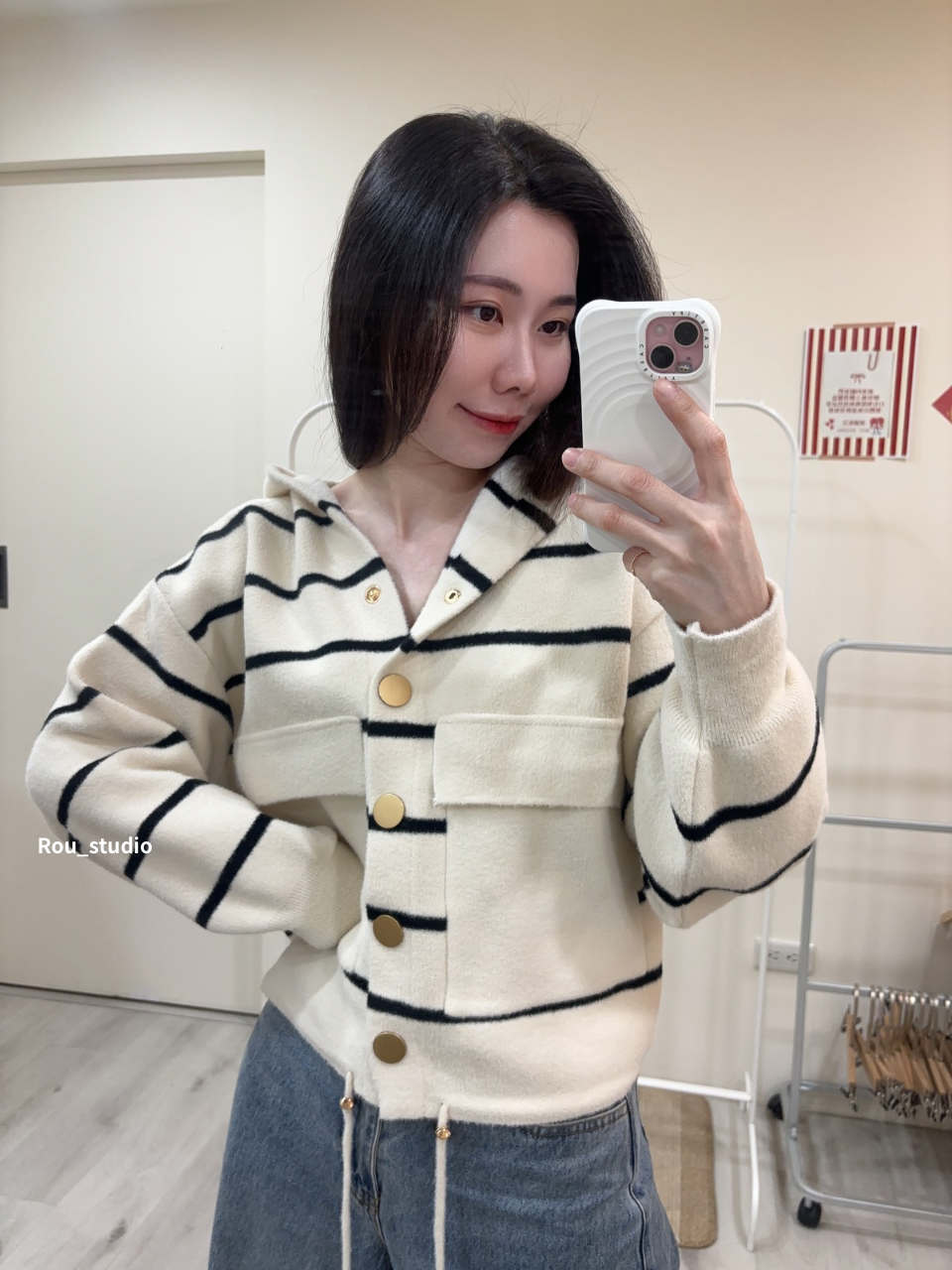 厚磅連帽毛料上衣