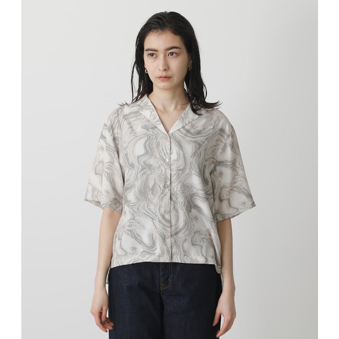 AZUL BY MOUSSY 大理石紋襯衫
