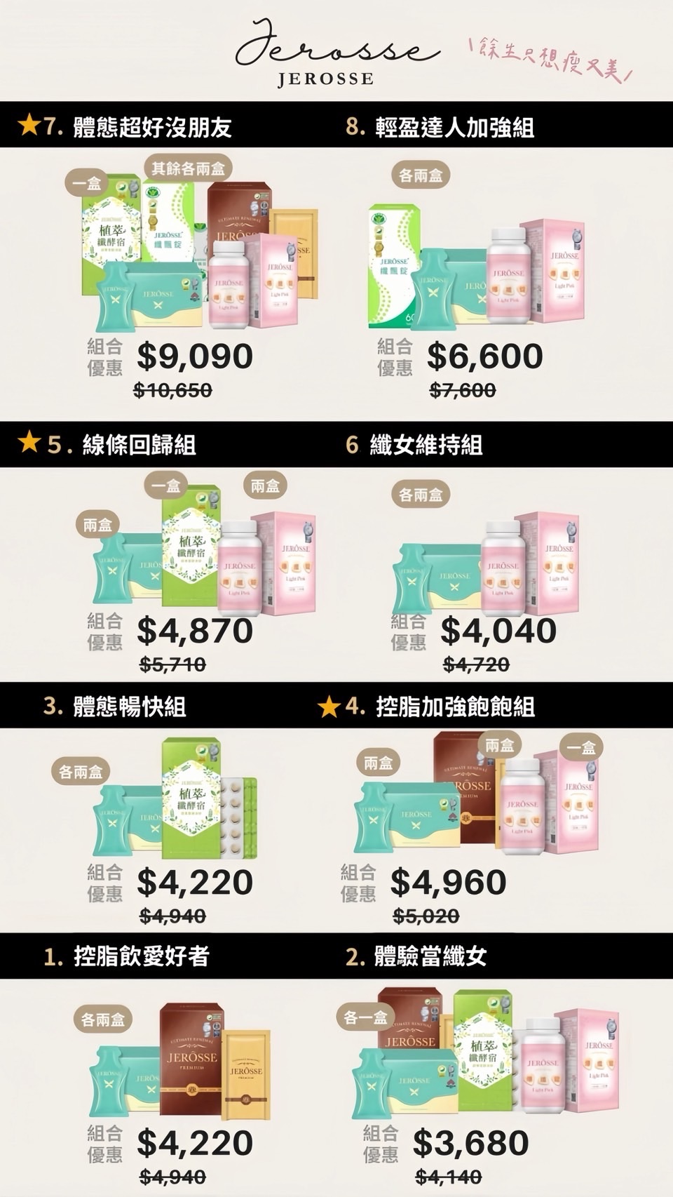 體態管理｜優惠組合