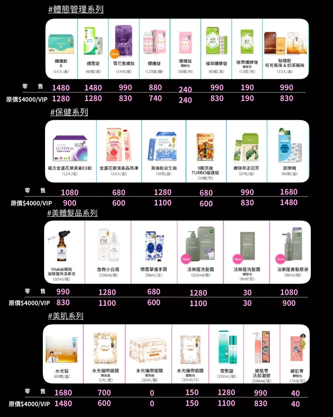 原價商品滿$4000，可享「VIP價」