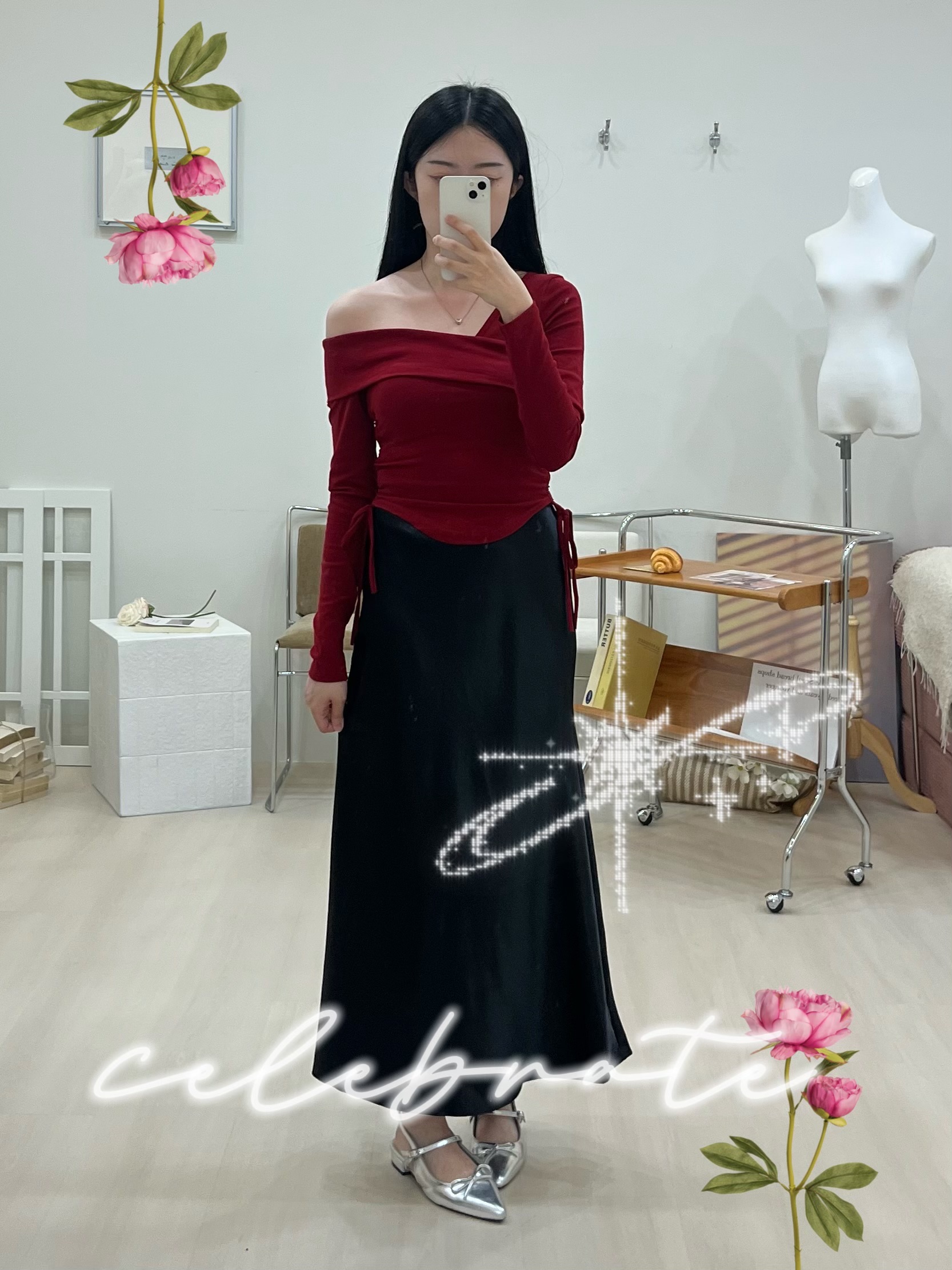 深層幻想·不透光緞面裙 高級黑