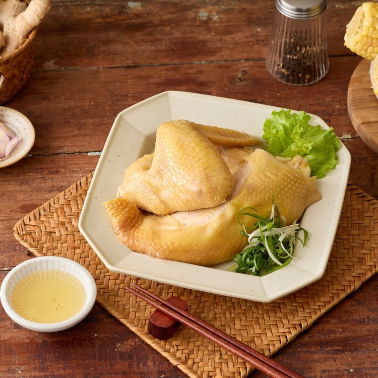金緗雞－蔥油海南雞（雞胸肉+三節翅）600公克±10%（含油包不含青蔥）