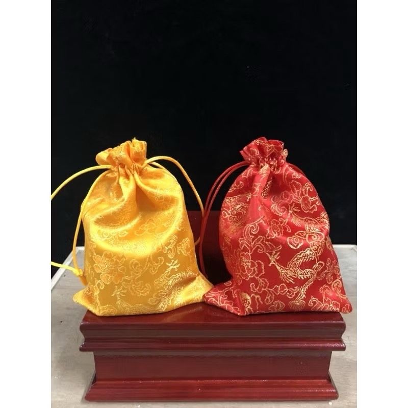 提花布 龍紋 印章袋